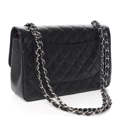 Chanel Caviar Quilted Jumbo Double Flap Black 3 of 11
