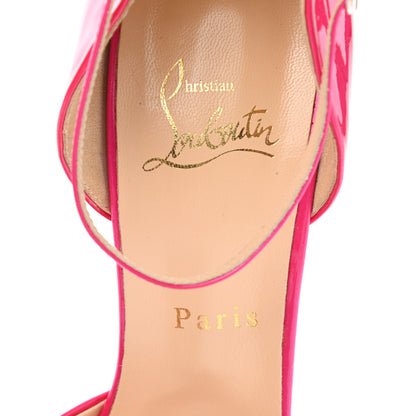 Christian Louboutin Metallic Patent Claudia 120 Pumps 39 Pink 7 of 9
