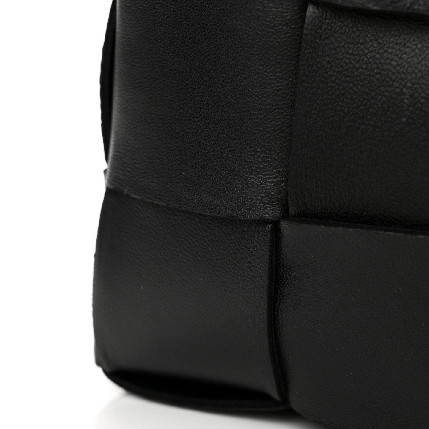 Lambskin Maxi Intrecciato Brick Cassette Bag Black