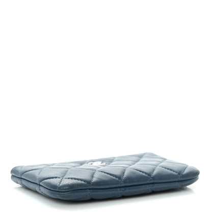 Chanel Lambskin Quilted Small Cosmetic Case Navy 4 of 10