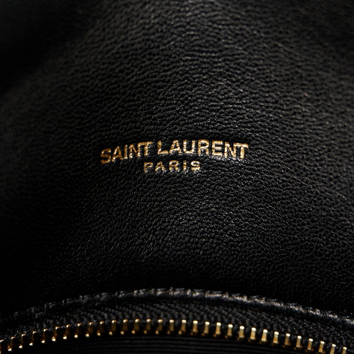 Lambskin Quilted Small Loulou Puffer Monogram Chain Satchel Black