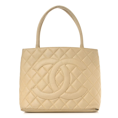 Chanel Caviar Quilted Medallion Tote Light Beige 1 of 18