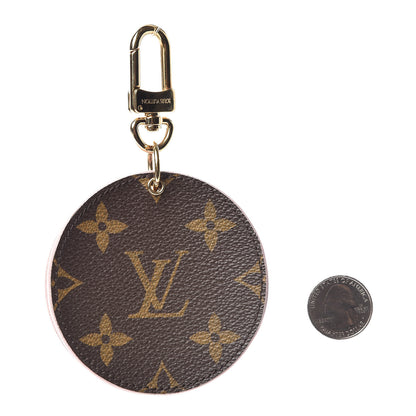 Louis Vuitton Monogram LV Mirror Bag Charm Key Holder Rose Ballerine 2 of 8