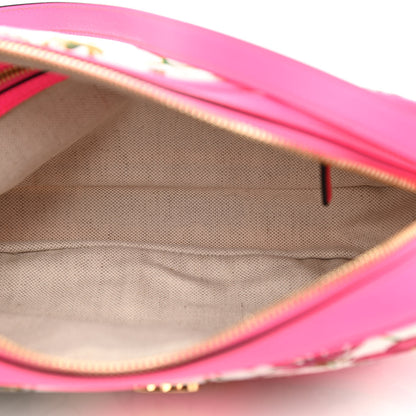 Gucci Canvas Flora Floral Shoulder Bag White Fuchsia Fluo 5 of 10
