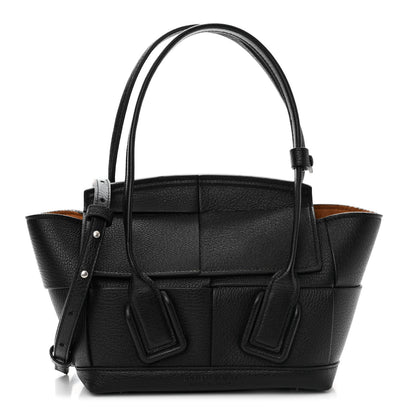 Bottega Veneta Grained Calfskin Mini Maxi Intrecciato Arco 33 Black 1 of 11