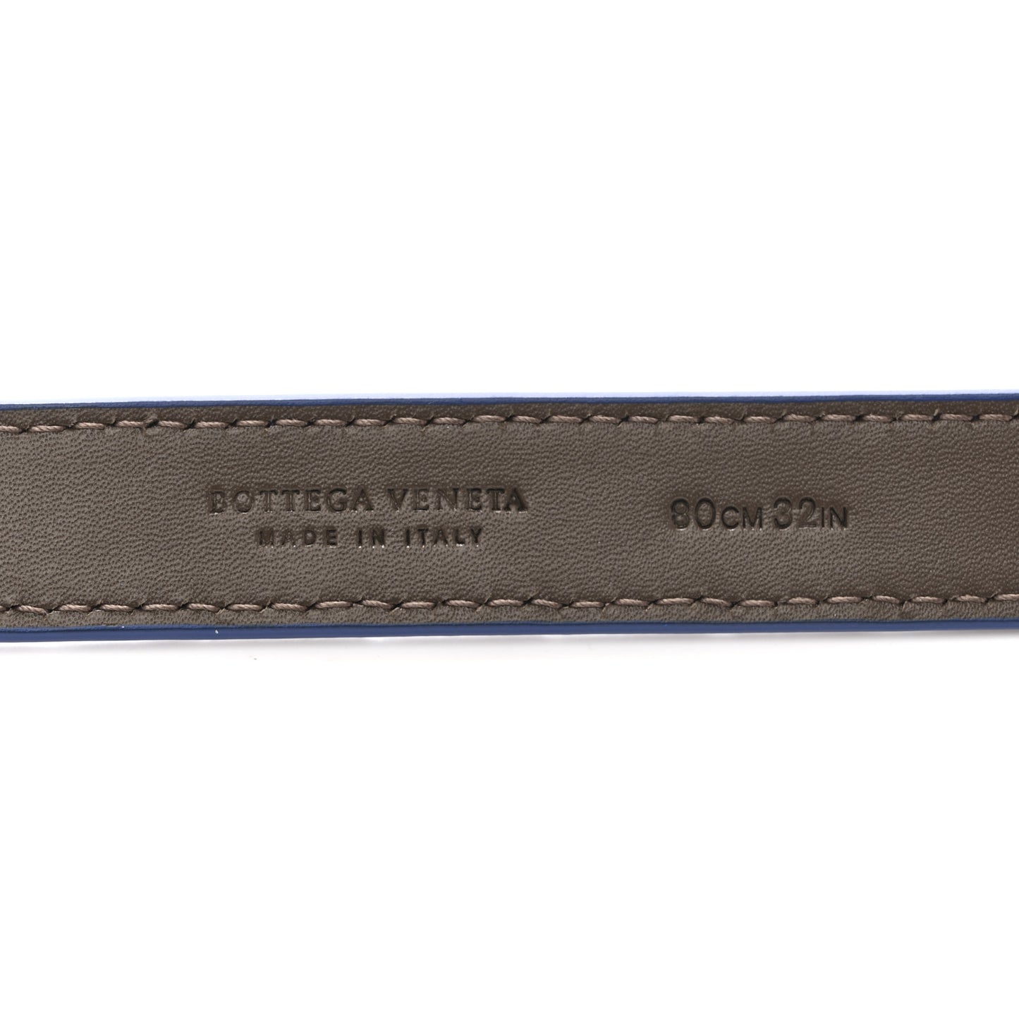 Metallic Nappa Intrecciato Belt 80 32 Blue