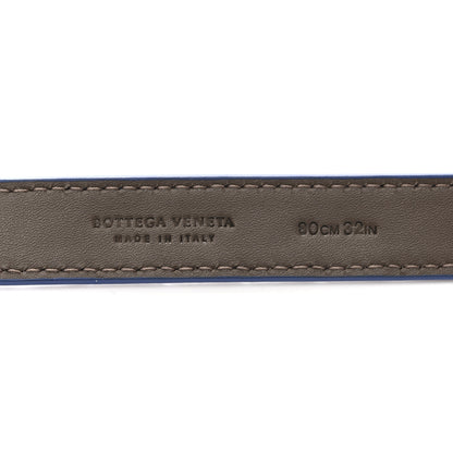 Bottega Veneta Metallic Nappa Intrecciato Belt 80 32 Blue 3 of 6