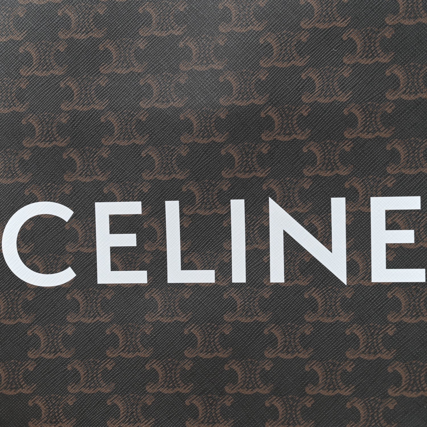 Celine Triomphe Canvas Calfskin Small Vertical Cabas Tan 6 of 11