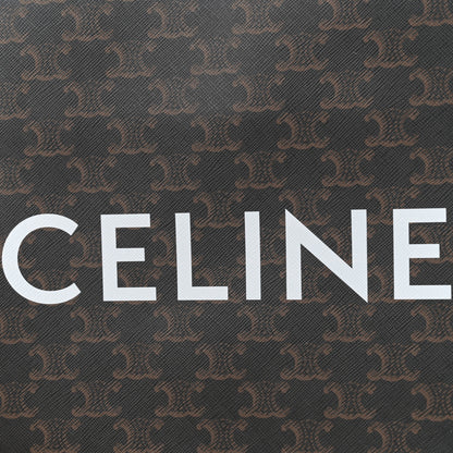 Celine Triomphe Canvas Calfskin Small Vertical Cabas Tan 6 of 11