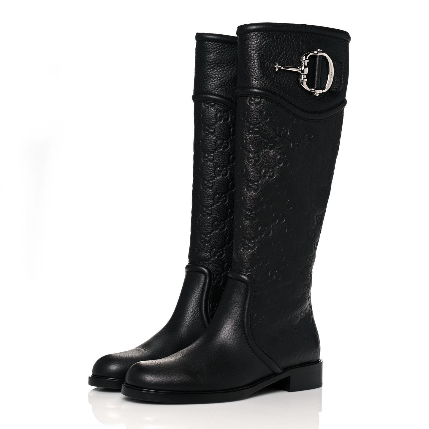 Guccissima Cellarius Soft Calfskin D Ring Boots 37 Black