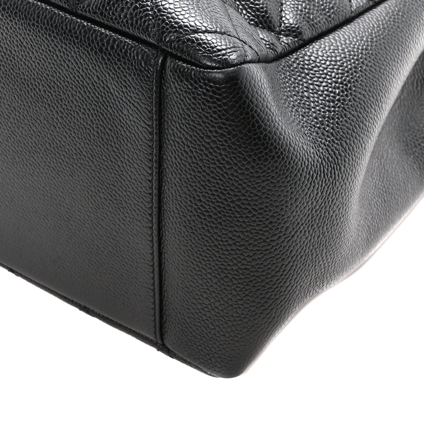 Caviar Quilted Grand Shopping Tote GST Black