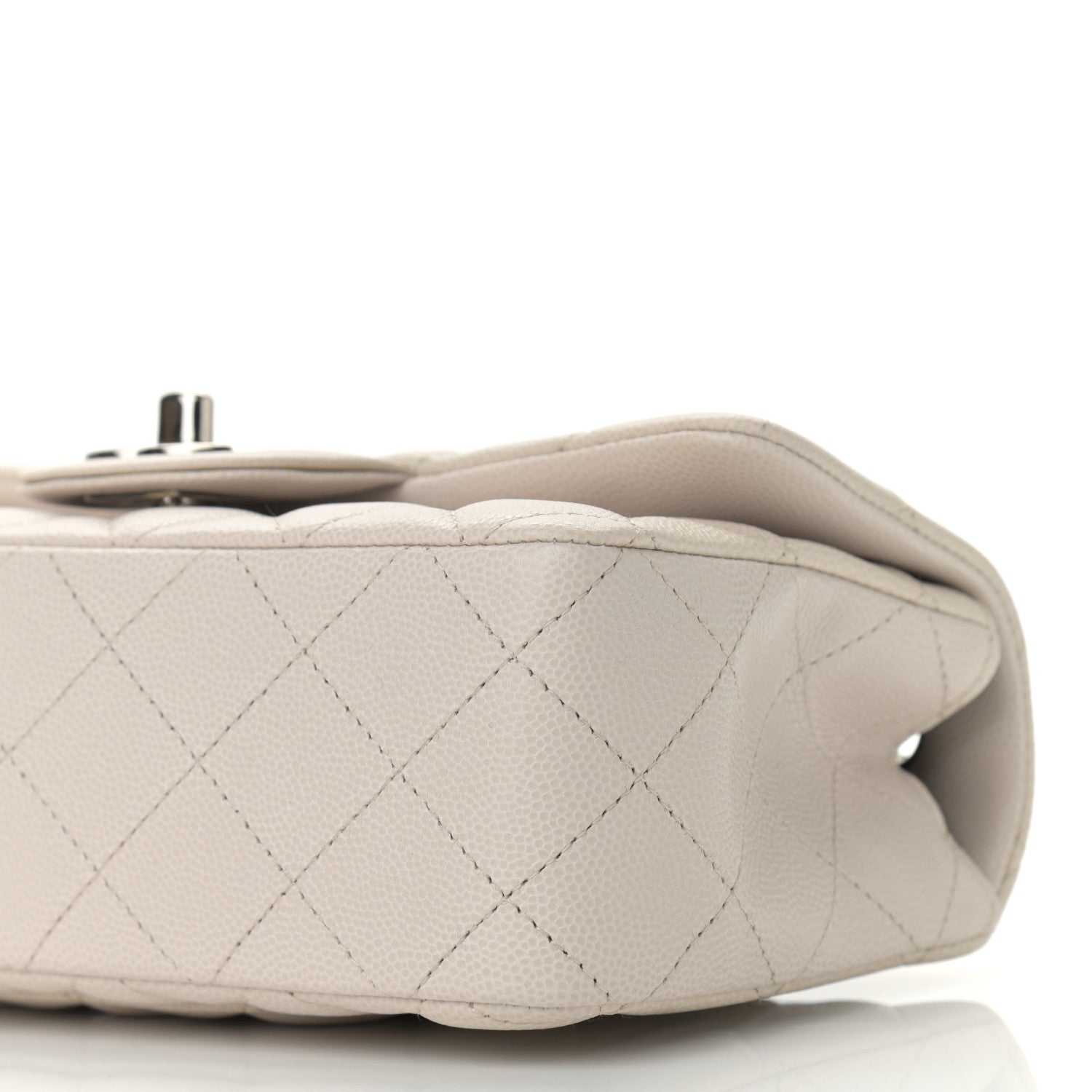 Chanel Caviar Quilted Mini Rectangular Flap Ivory 10 of 11
