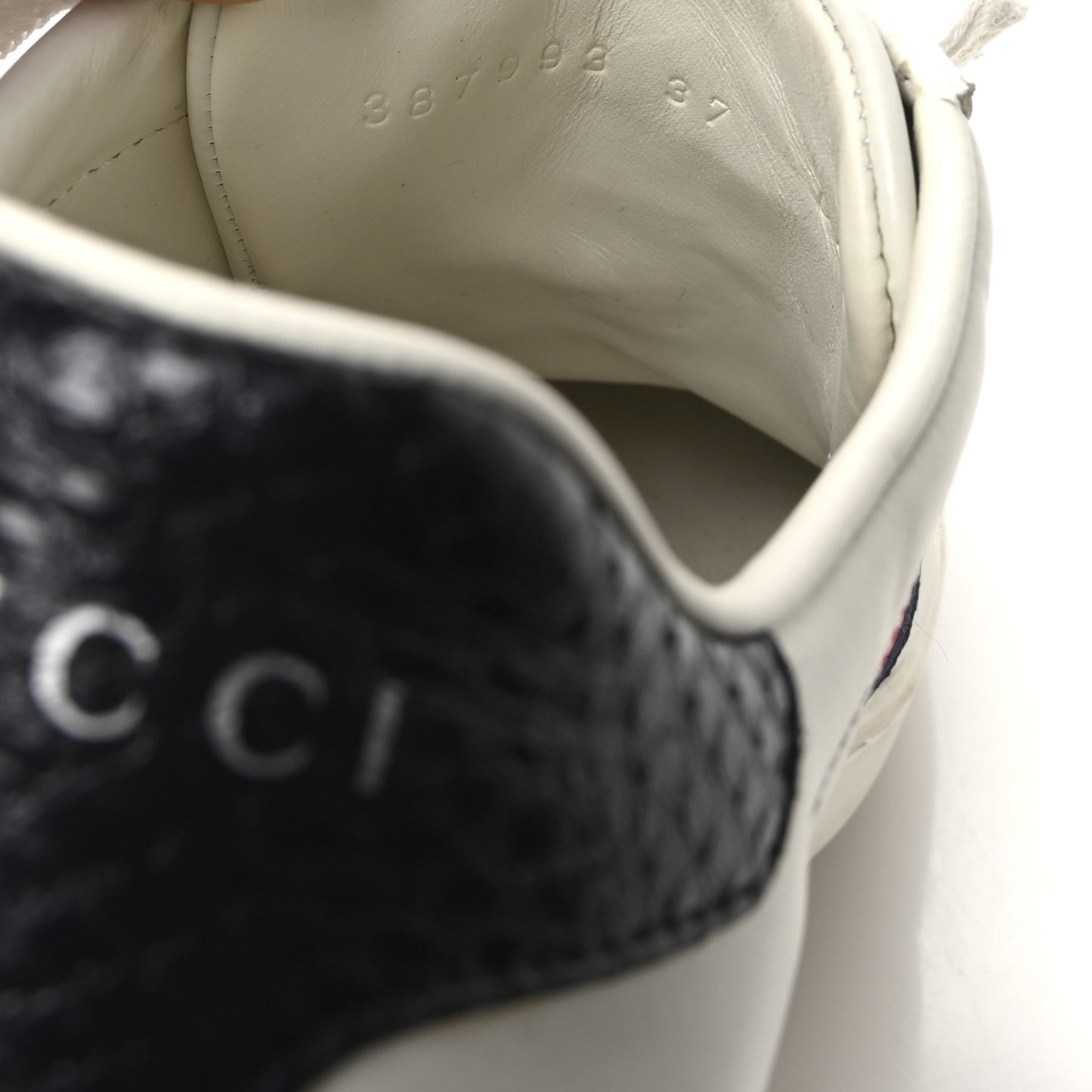 Calfskin Ayers Web Womens Ace Sneakers 37 White Blue
