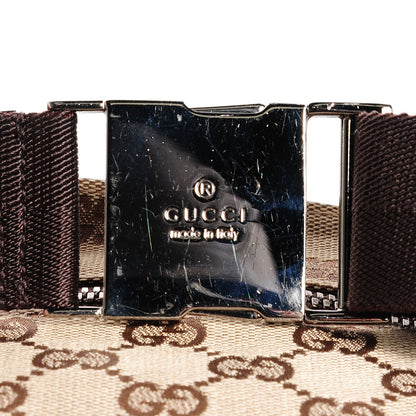 Gucci GG Monogram Double Pocket Belt Bag Dark Brown 9 of 9