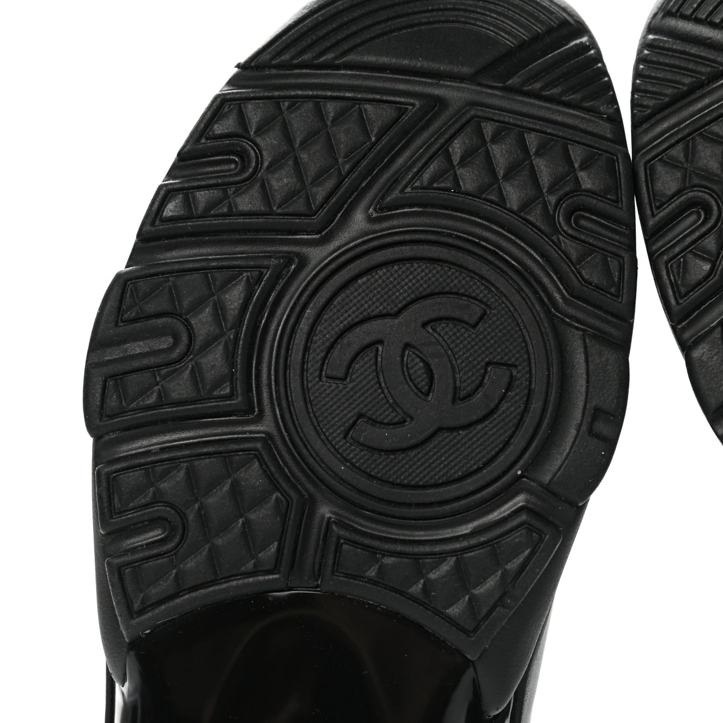 Lambskin Fabric CC Sneakers 39 Black