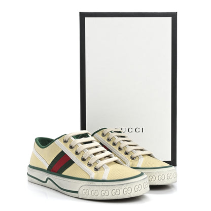 Gucci Canvas Web Womens 1977 Tennis Sneakers 35 Burro Mystic White 9 of 9