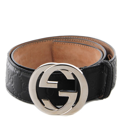 Gucci Guccissima Interlocking G Belt 90 36 Black 1 of 7