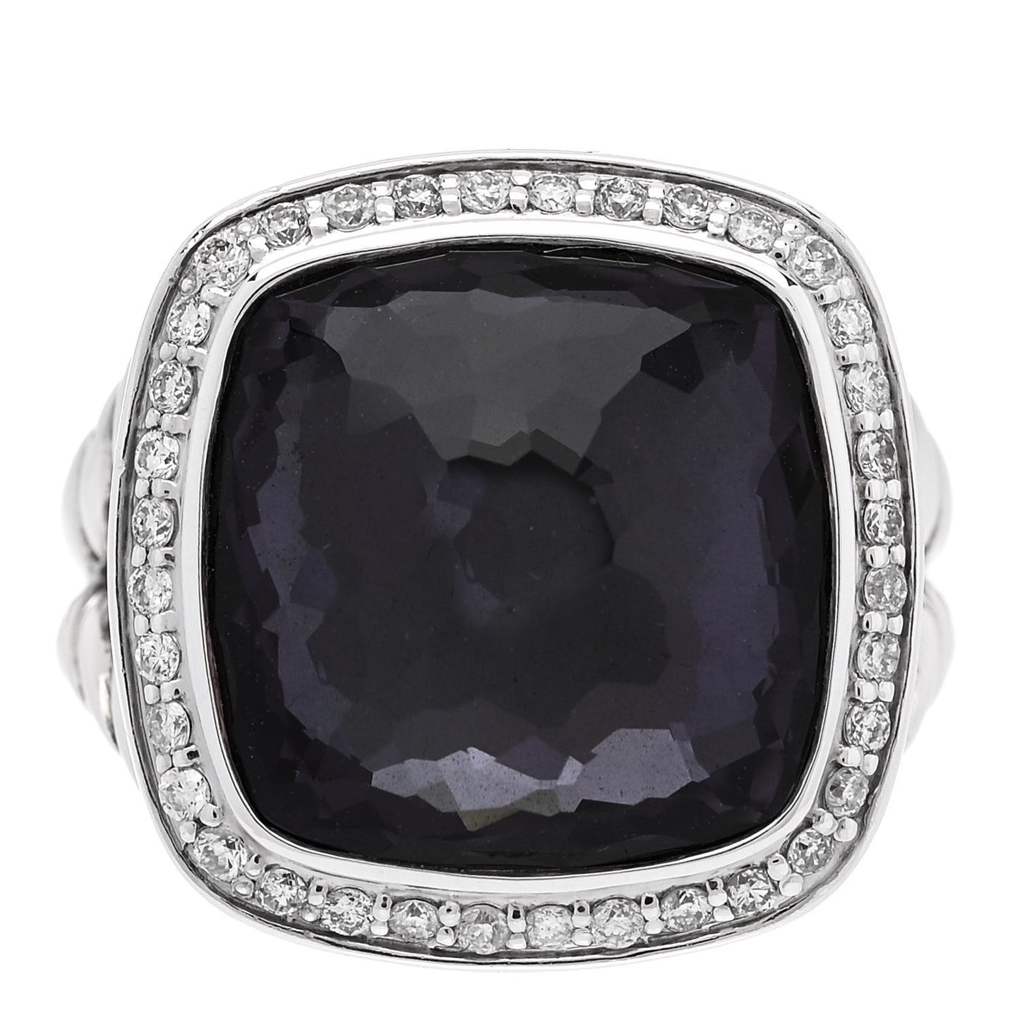 Sterling Silver Diamond Black Orchid 14mm Albion Ring 51 5.75