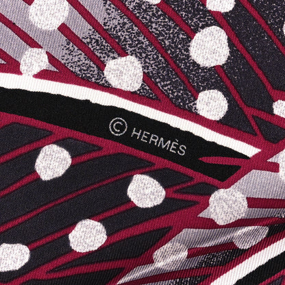 Hermes Silk Baobab Cat Scarf 90 Rose Vif Prune Gris 4 of 5