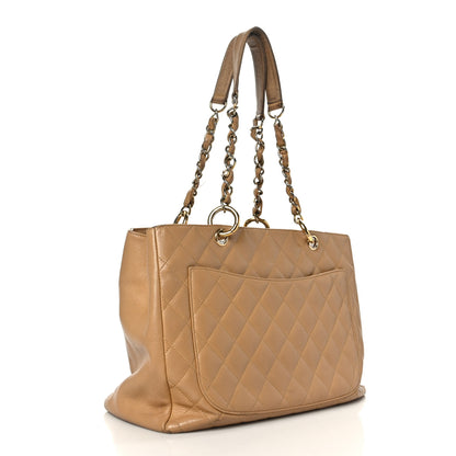 Chanel Caviar Quilted Grand Shopping Tote GST Beige Clair 3 of 18
