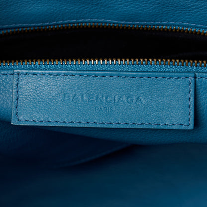 Balenciaga Veau Soyeux Perforated Blackout Hardware City Blue Canard 8 of 14