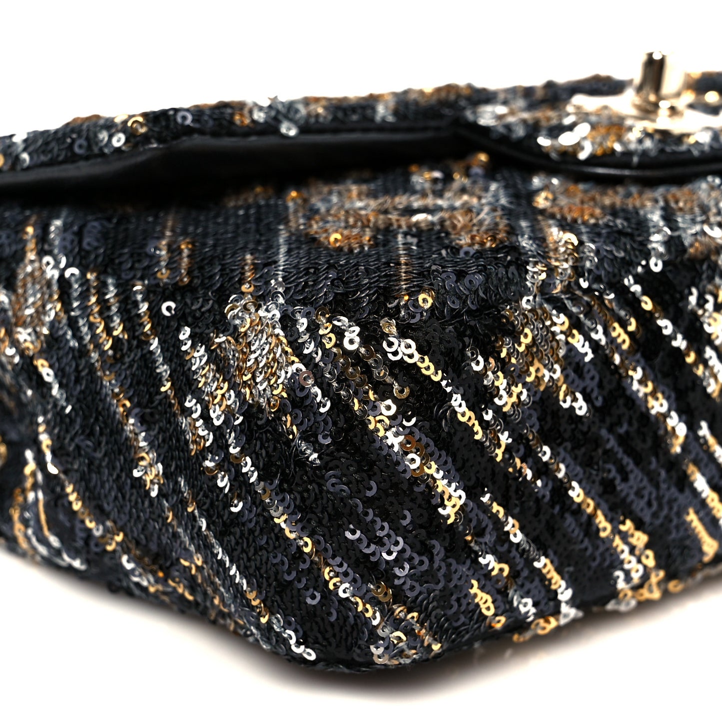 Sequin Mini Rectangular Flap Gold Silver