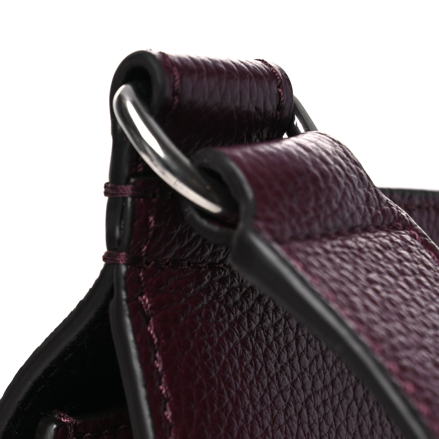Small Classic Grain Calfskin Antony Messenger Crossbody Black Cherry
