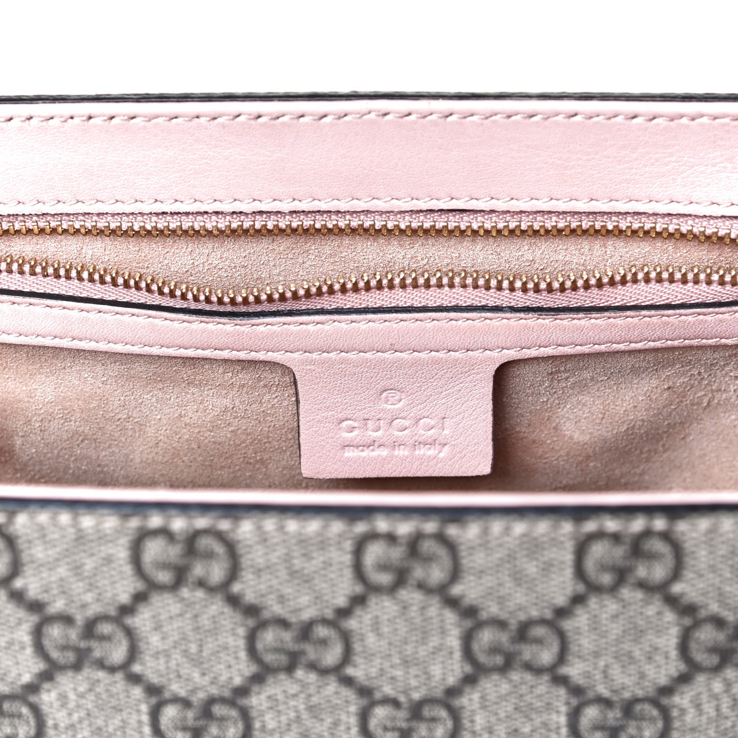 Gucci GG Supreme Monogram Calfskin Medium Padlock Shoulder Bag Beige Perfect Pink 18 of 19