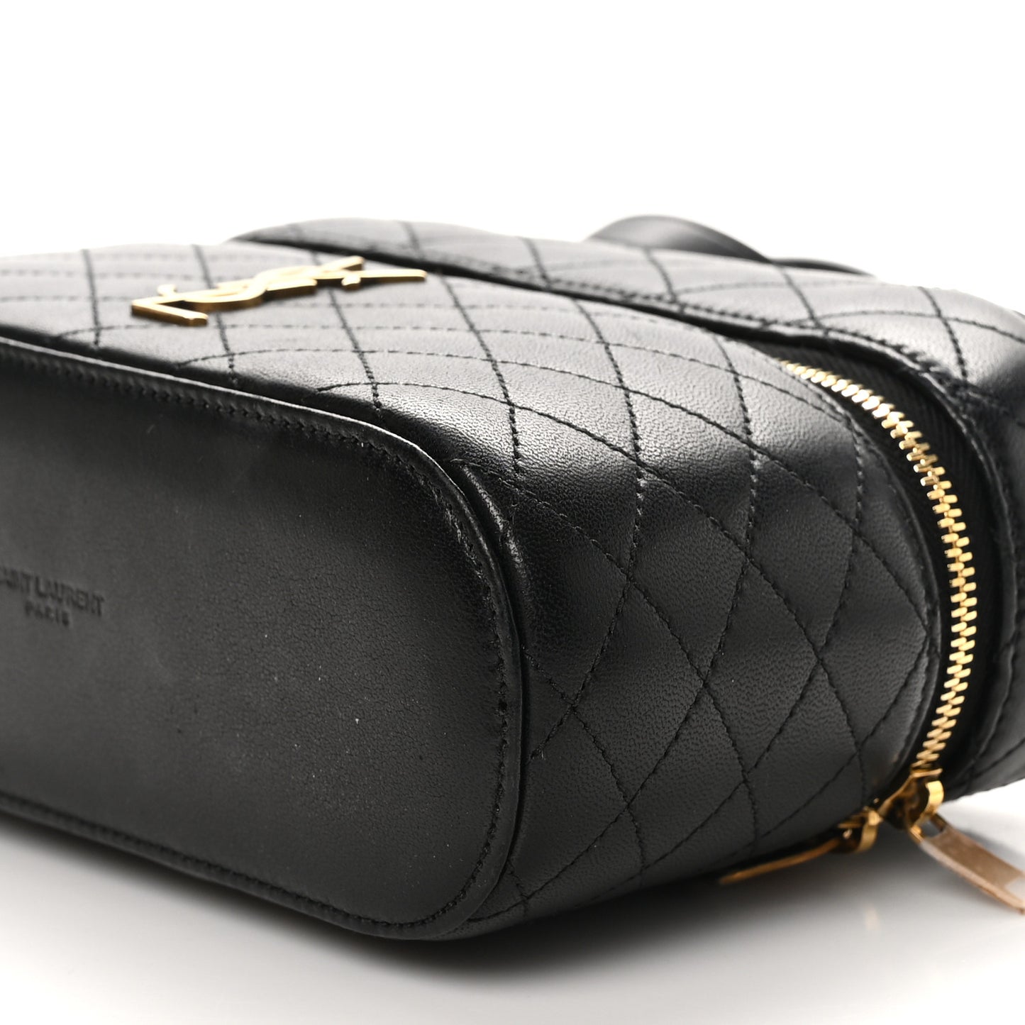 Lambskin Quilted Mini Gaby Vanity Case Black