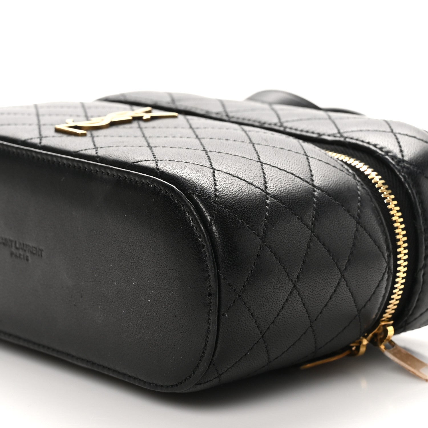 Saint Laurent Lambskin Quilted Mini Gaby Vanity Case Black 10 of 10