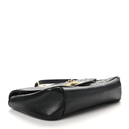 Gucci Calfskin Matelasse Small GG Marmont Shoulder Bag Black 4 of 10