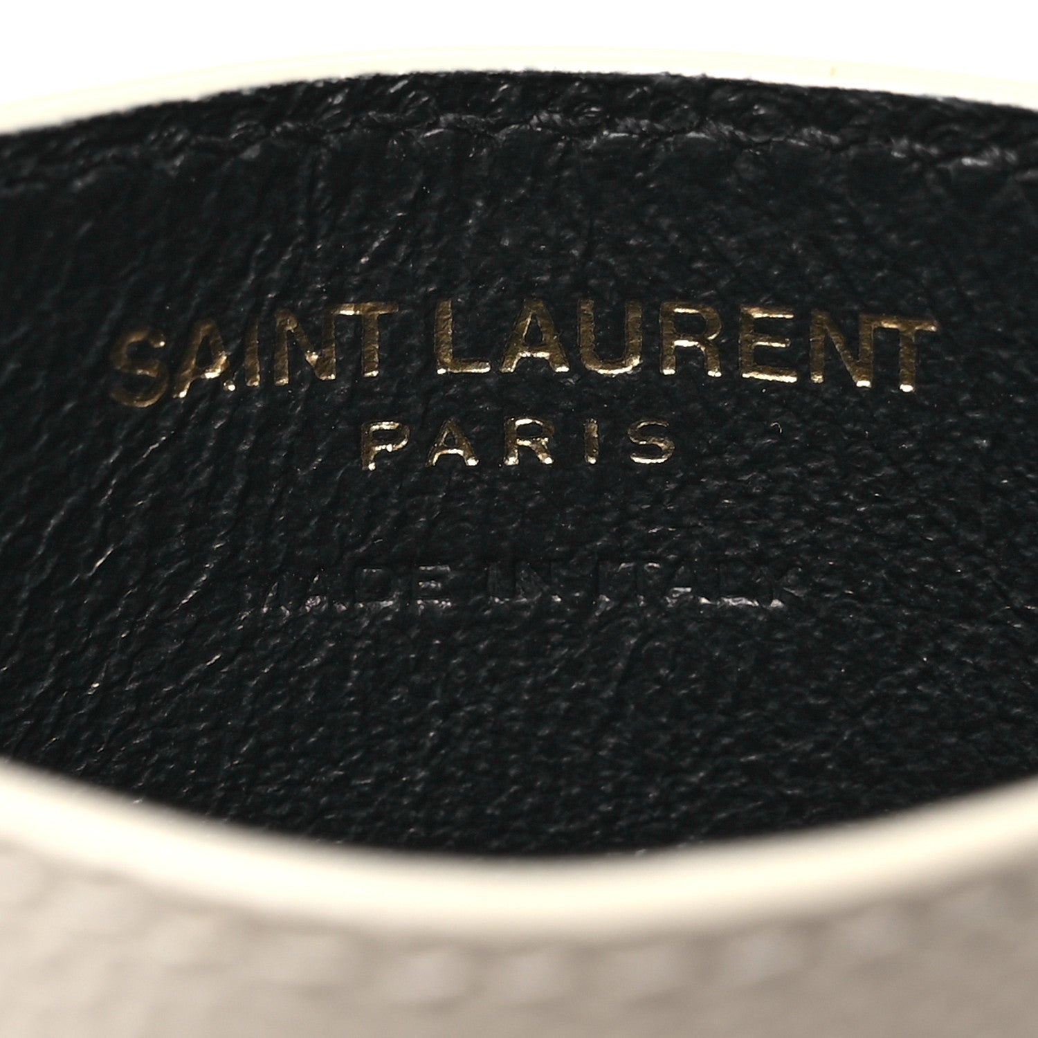 Saint Laurent Grain De Poudre Matelasse Chevron Monogram Credit Card Case Crema Soft 8 of 16