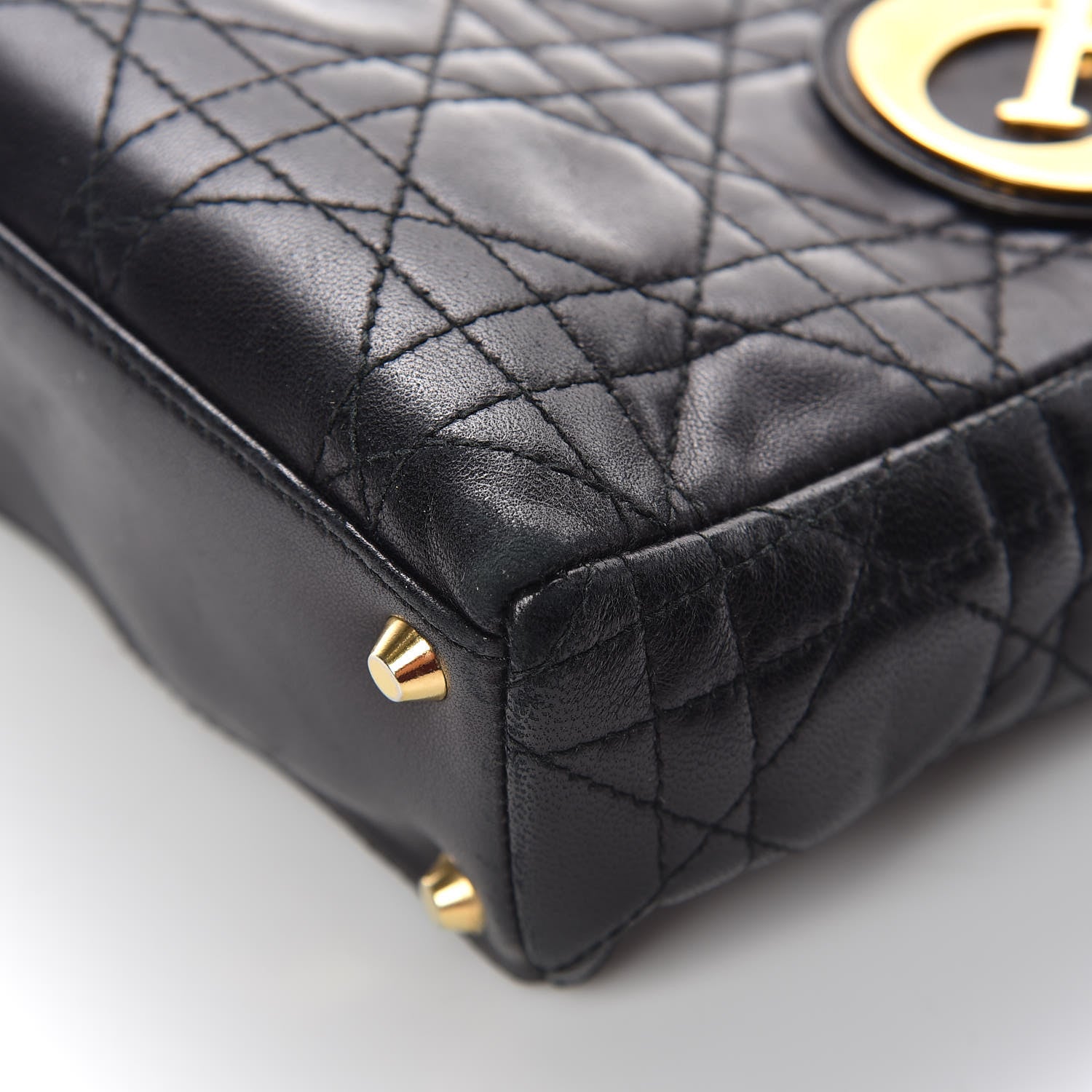 Christian Dior Lambskin Cannage Mini Lady Dior Black 12 of 14
