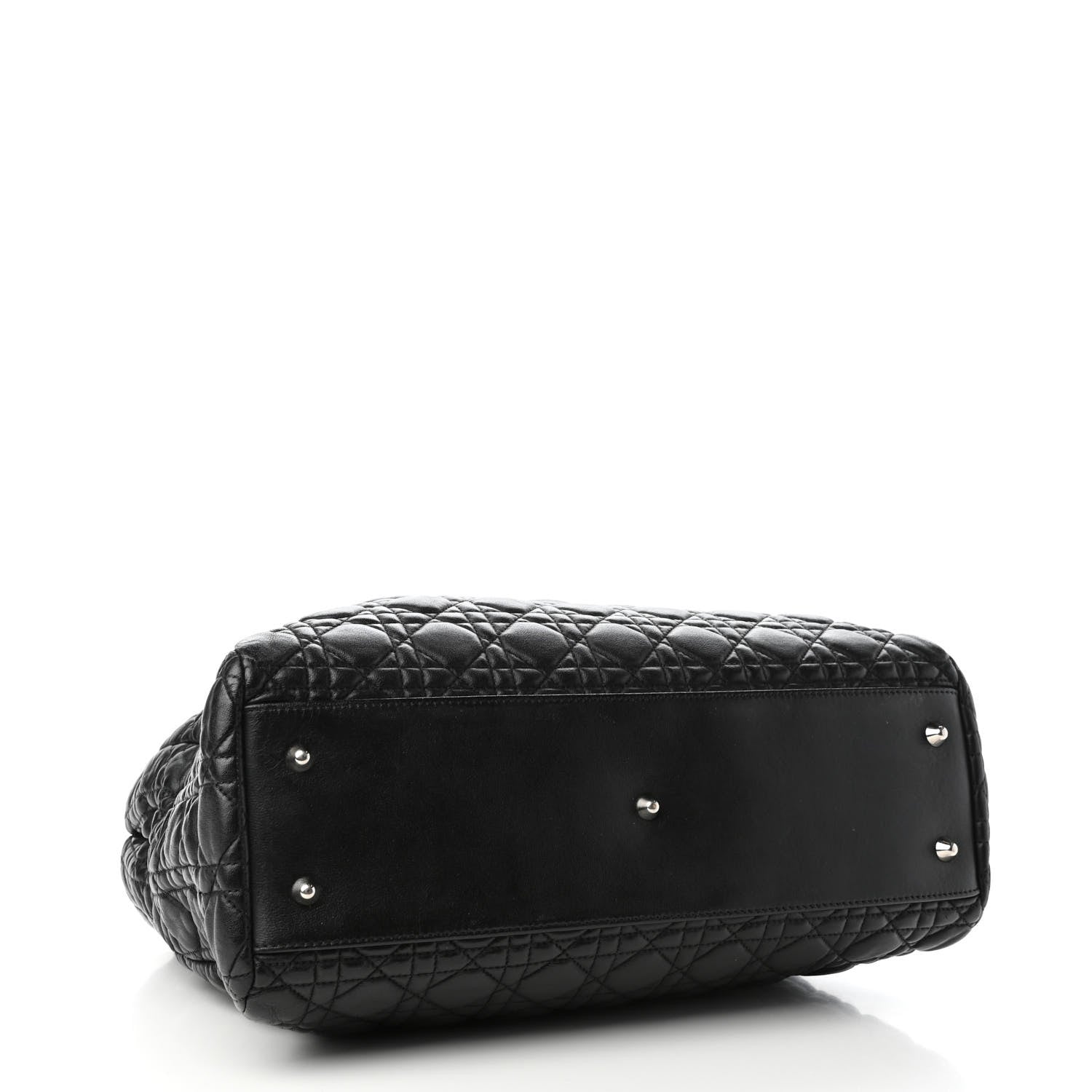 Christian Dior Lambskin Cannage Large Dior Soft Shopping Tote Black 4 of 9