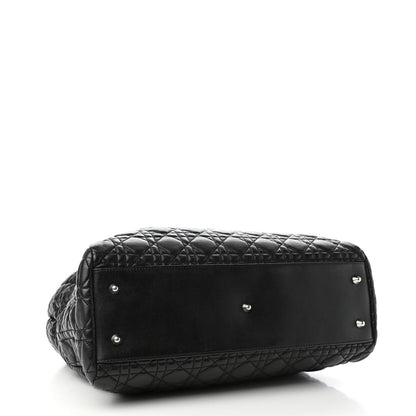 Christian Dior Lambskin Cannage Large Dior Soft Shopping Tote Black 4 of 9