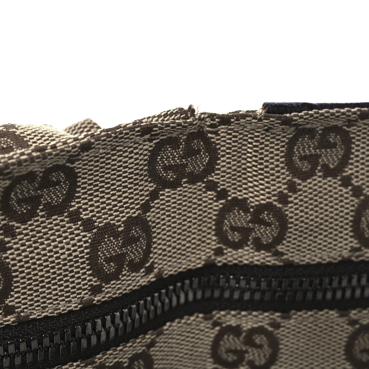 GG Monogram Double Pocket Belt Bag Dark Brown