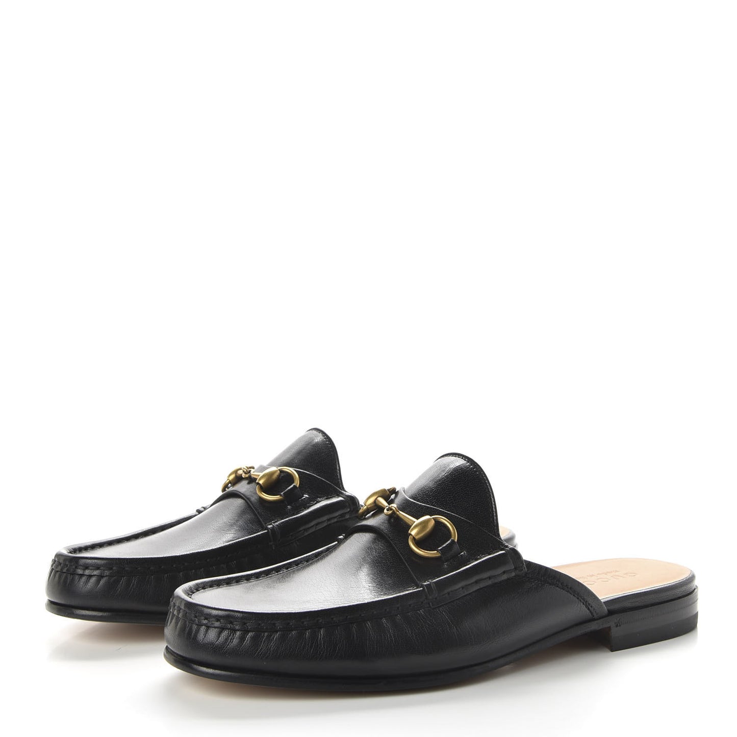 Goatskin Mens Horsebit Slippers 9.5 Black