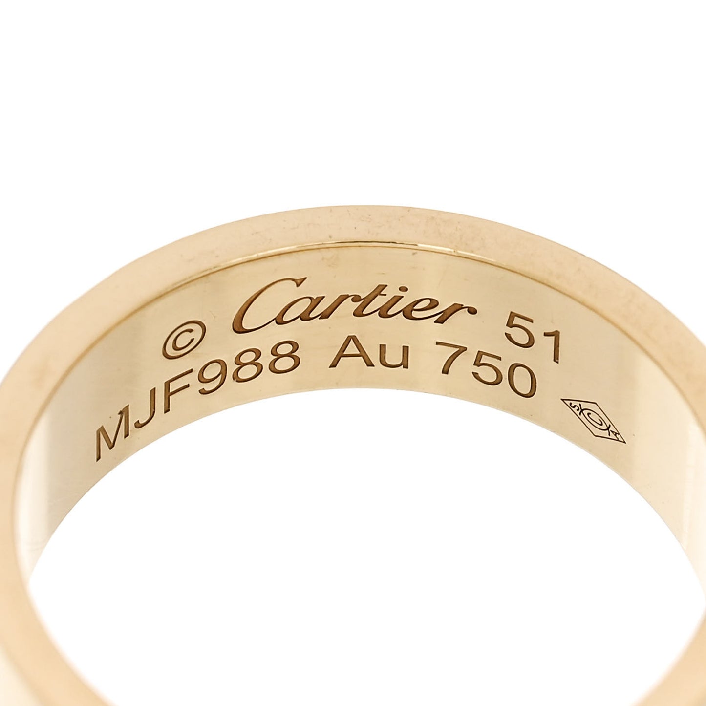 18K Yellow Gold 5.5mm LOVE Ring 51 5.75
