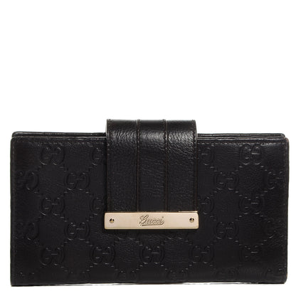 Gucci Guccissima Ladies Web Long Wallet Chocolate 1 of 8