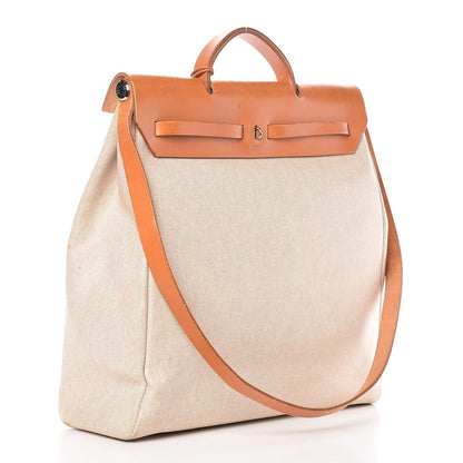 Hermes Toile Vache Calfskin Herbag 40 GM Natural 4 of 12