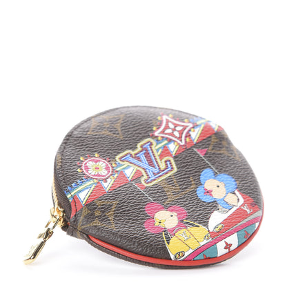 Louis Vuitton Monogram 2020 Christmas Animation Bumper Cars Round Coin Purse Coquelicot 3 of 5