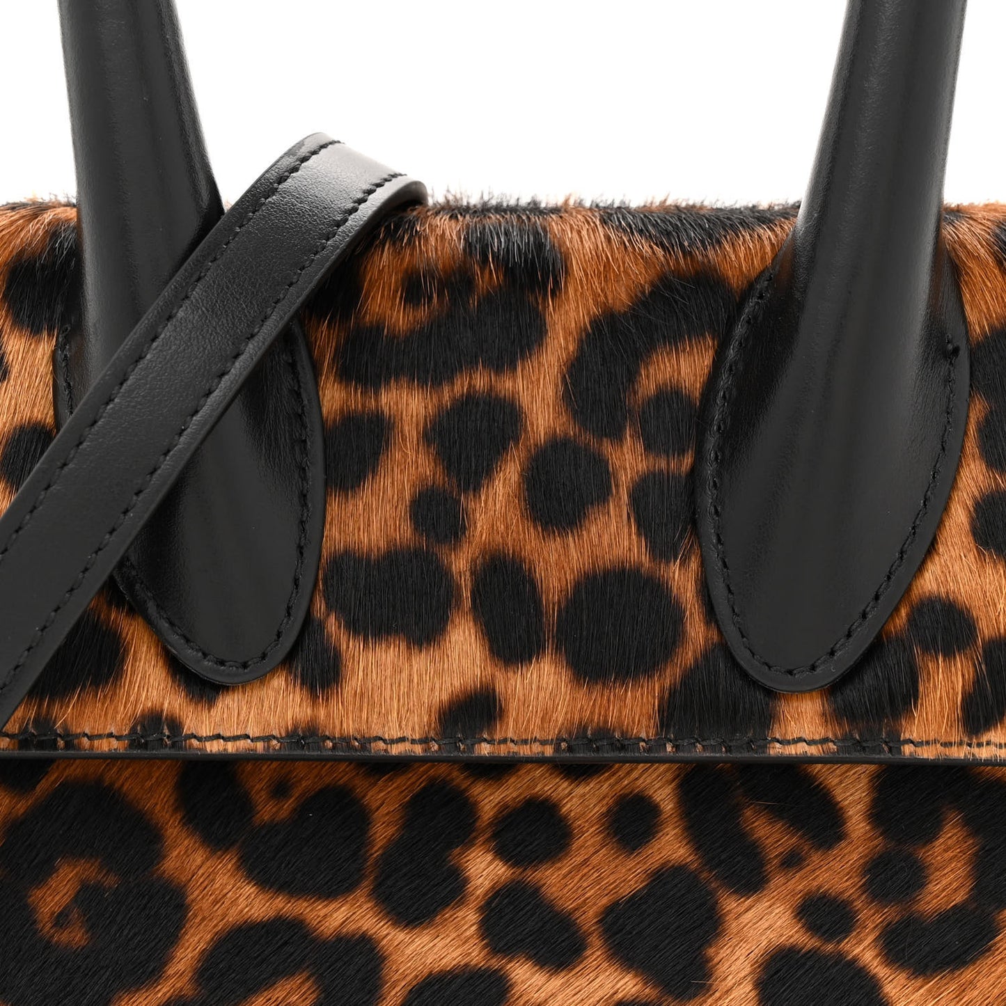 Calf Hair Leopard Print Le Chiquito Moyen Brown