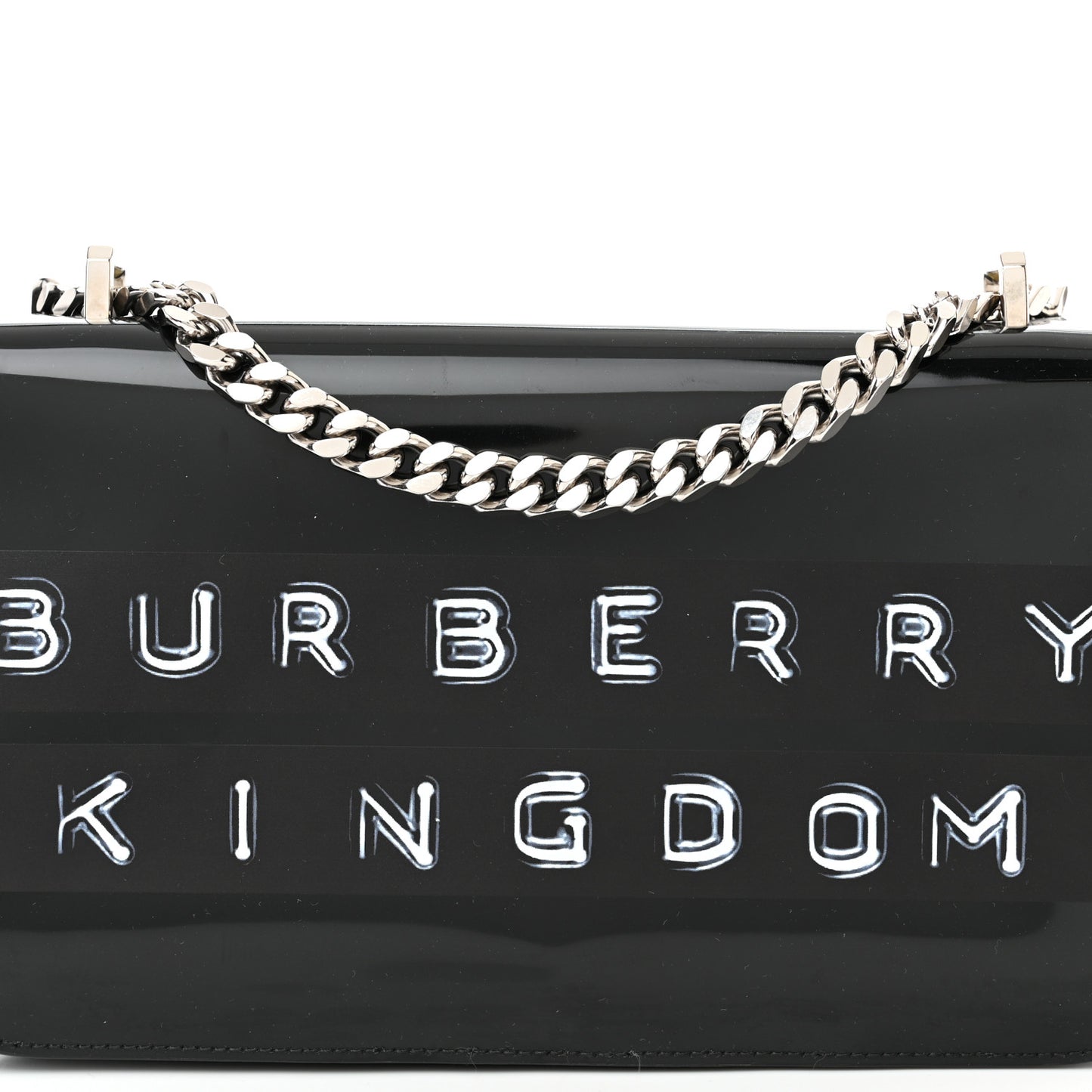 Patent Kingdom Flap Crossbody Black