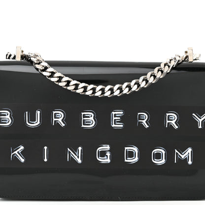 Burberry Patent Kingdom Flap Crossbody Black 7 of 12