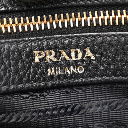 Prada Vitello Daino Hobo Messenger Bag Black 5 of 12