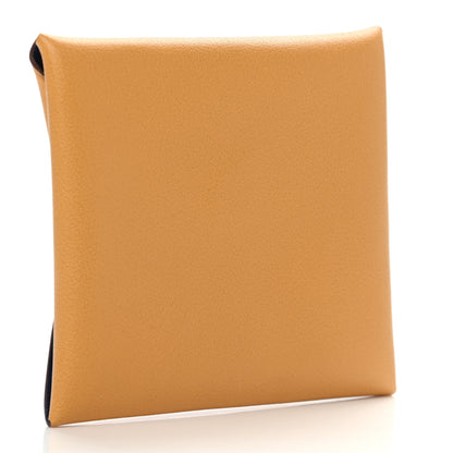 Hermes Evercolor Verso Bastia Coin Purse Curry Bleu Saphir 3 of 7