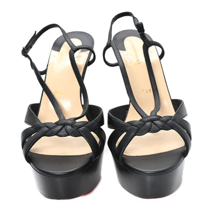 Christian Louboutin Calfskin Veracite 130 Sandals 40 Black 2 of 7