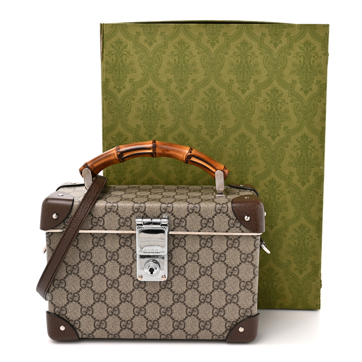 GG Supreme Monogram Globe-Trotter Beauty Case Brown