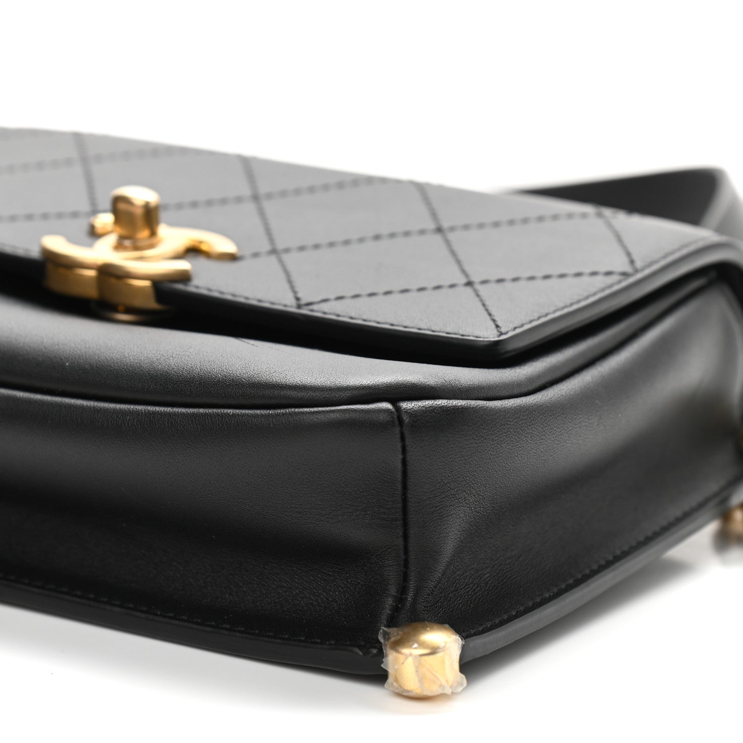 Chanel Calfskin Stitched Flap Black 10 of 11