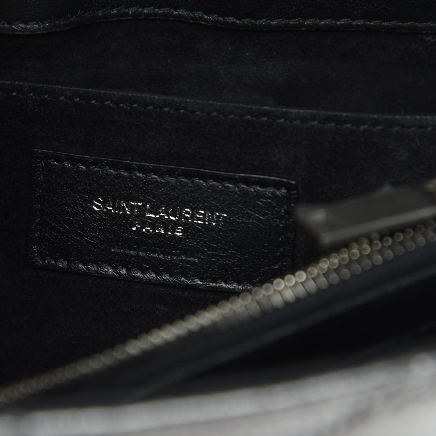 Saint Laurent Metallic Calfskin Y Quilted Monogram Small Loulou Chain Satchel Acciaio 6 of 13